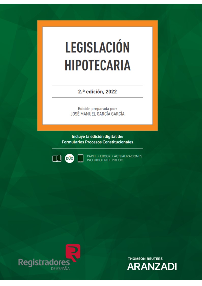 Legislación Hipotecaria (Personalización Especial Registradores) (Papel + e-book)