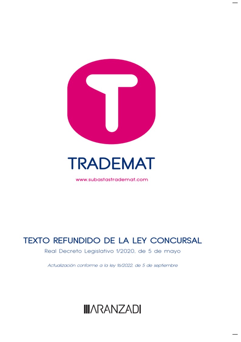 Texto refundido de la Ley Concursal (Personalizacion especial TRADEMAT) (Papel + e-book)