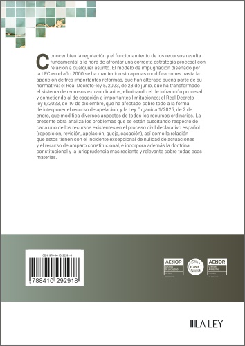 Eficacia procesal y recursos ordinarios y extraordinarios en el proceso civil