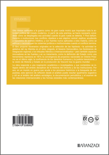 Post-bellum. Derecho e instituciones tras conflicto