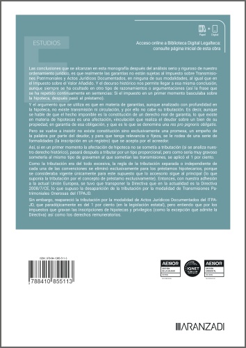 Tratamiento tributario de las garantías jurídicas: los préstamos hipotecarios