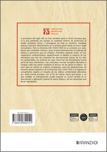 Derecho penal, medio ambiente y Unión Europea