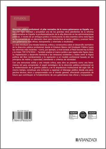 Dirección pública profesional: el pilar normativo de la nueva gobernanza en España