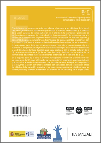 Transición ecológica y Derecho Internacional y Europeo de las inversiones