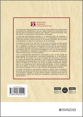 Manual práctico del instructor de los procedimientos sancionadores administrativos y disciplinarios