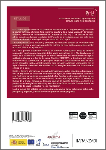 La política hídrica en el marco de la economía circular y el cambio climático