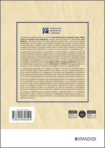 Favorecimiento de la inmigración ilegal y delitos contra los derechos de los trabajadores