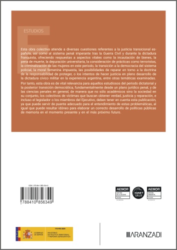 Ciencias penales, franquismo y memoria democrática: una mirada desde el pasado, el presente y el futuro