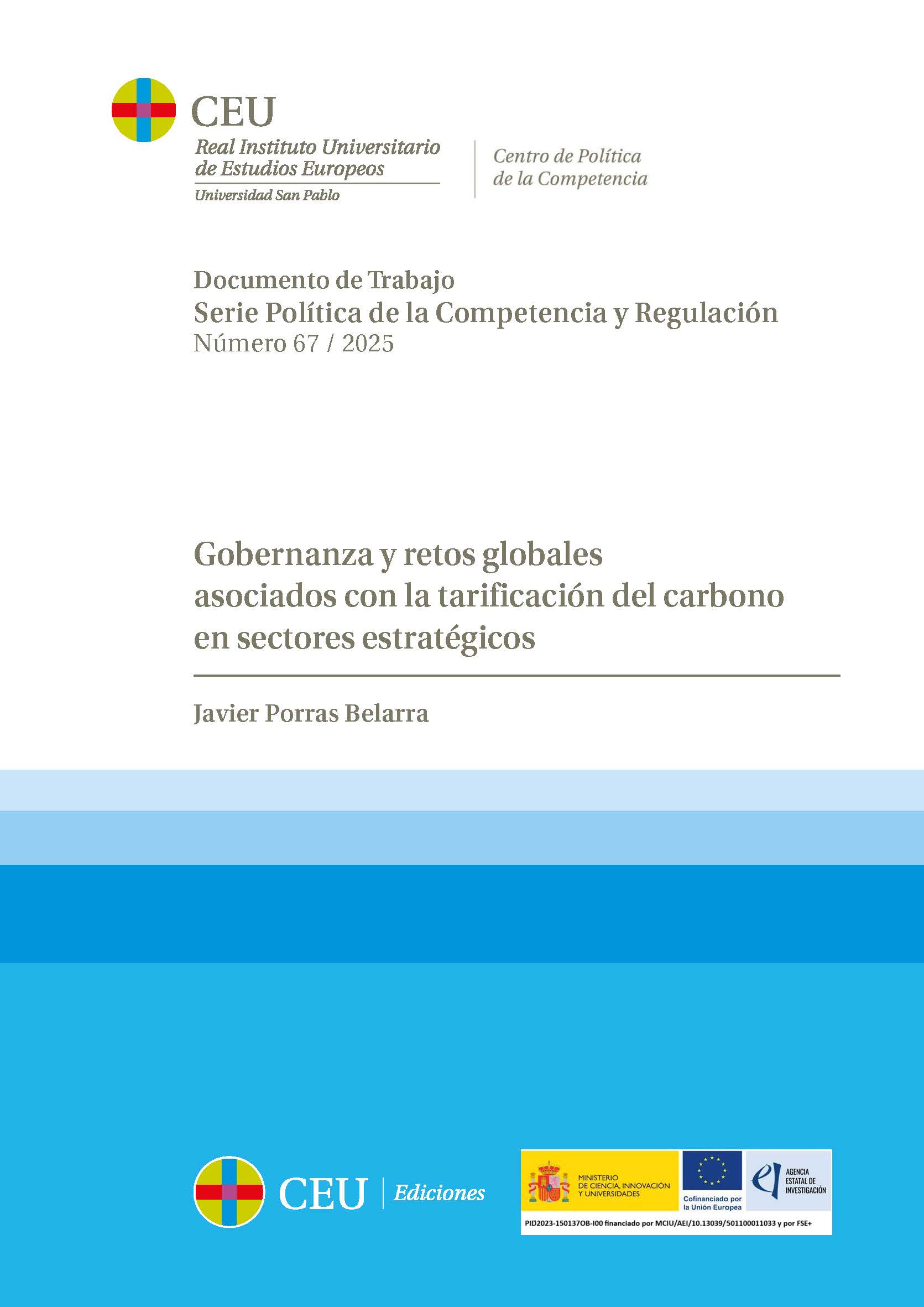 Gobernanza y retos globales asociados con la tarificación del carbono en sectores estratégicos