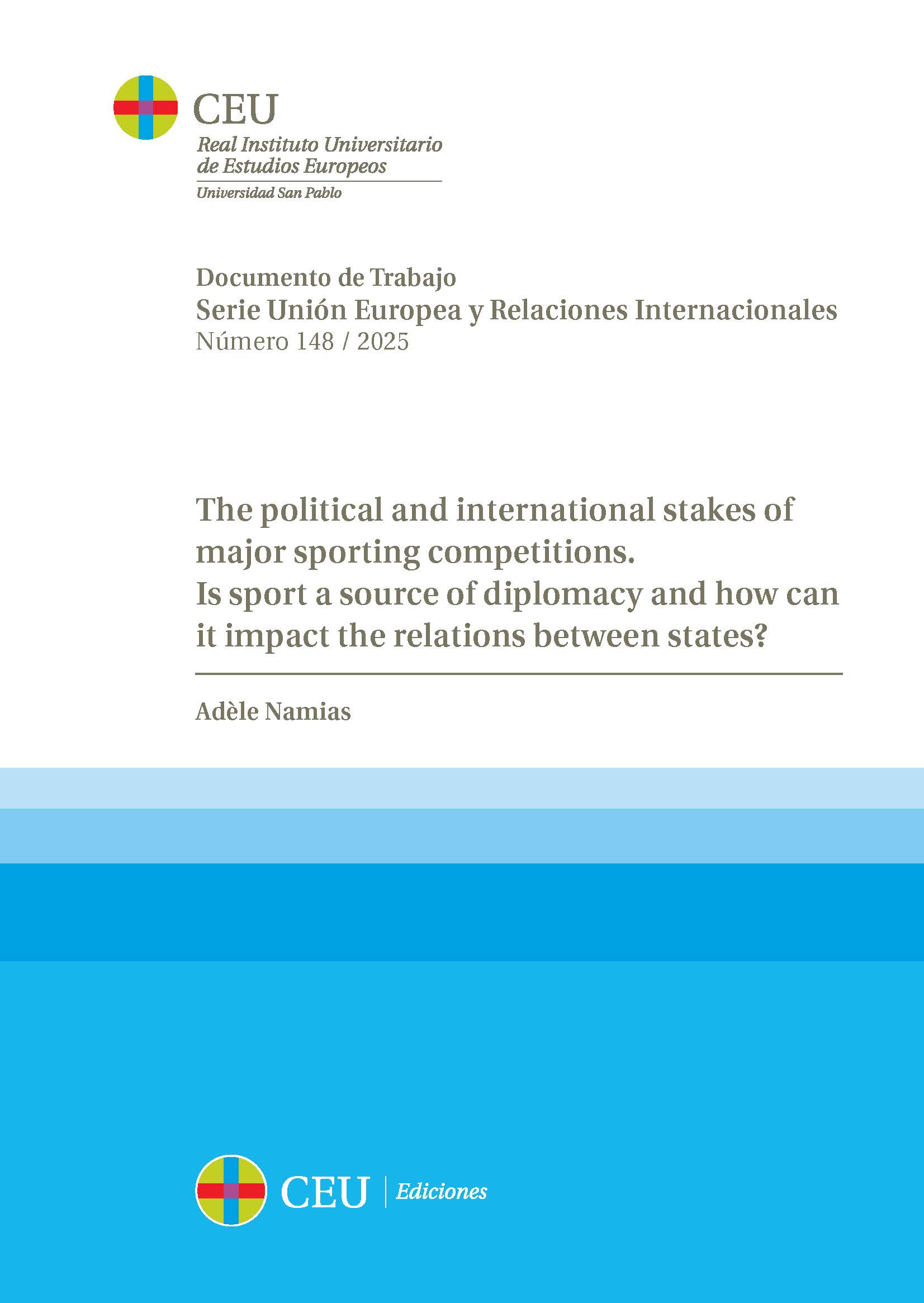 The political and international stakes of major sporting competitions. Is sport a source of diplomacy and how can it impact the relations between states?