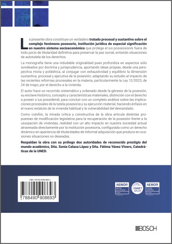 La protección de la posesión: aspectos sustantivos, procesales y ejecutivos