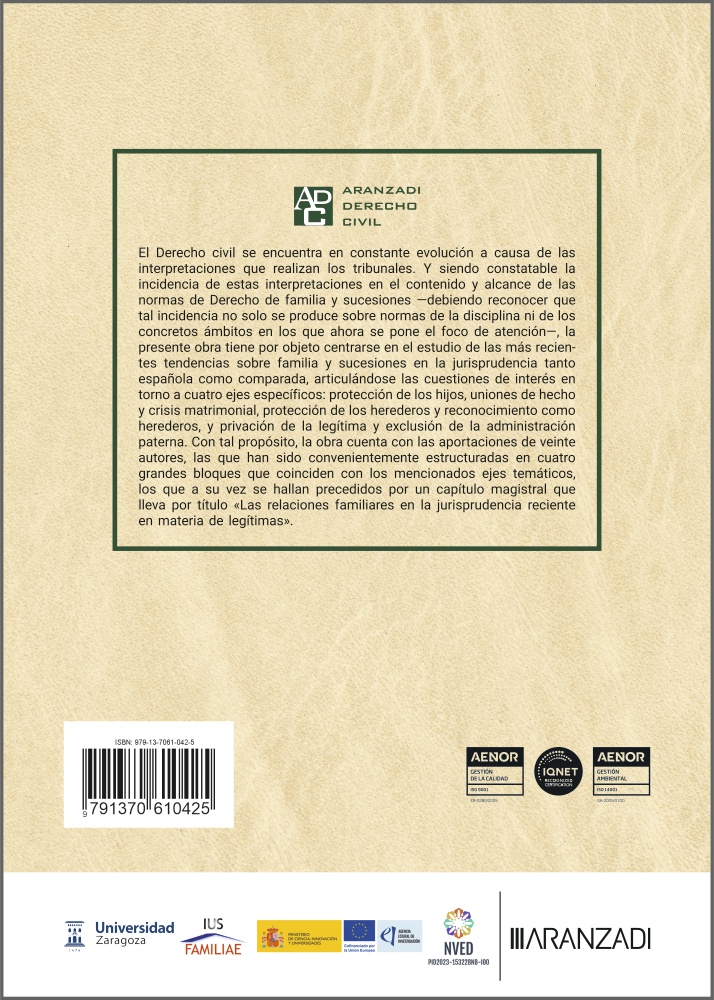 Familia y sucesiones en la jurisprudencia: tendencias actuales
