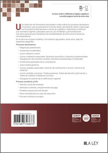 Formularios de la Práctica Procesal Civil: Declarativos y Monitorio