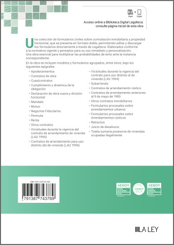 Formularios Civiles: Contratación Inmobiliaria y Propiedad Horizontal