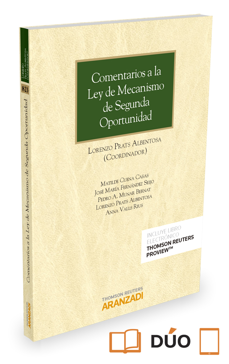 Comentarios a la Ley de Mecanismo de Segunda Oportunidad (Papel + e-book)