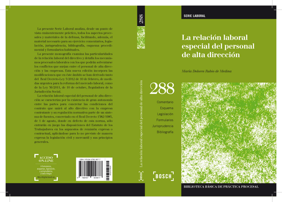 La relación laboral especial del personal de alta dirección (2.ª edición)