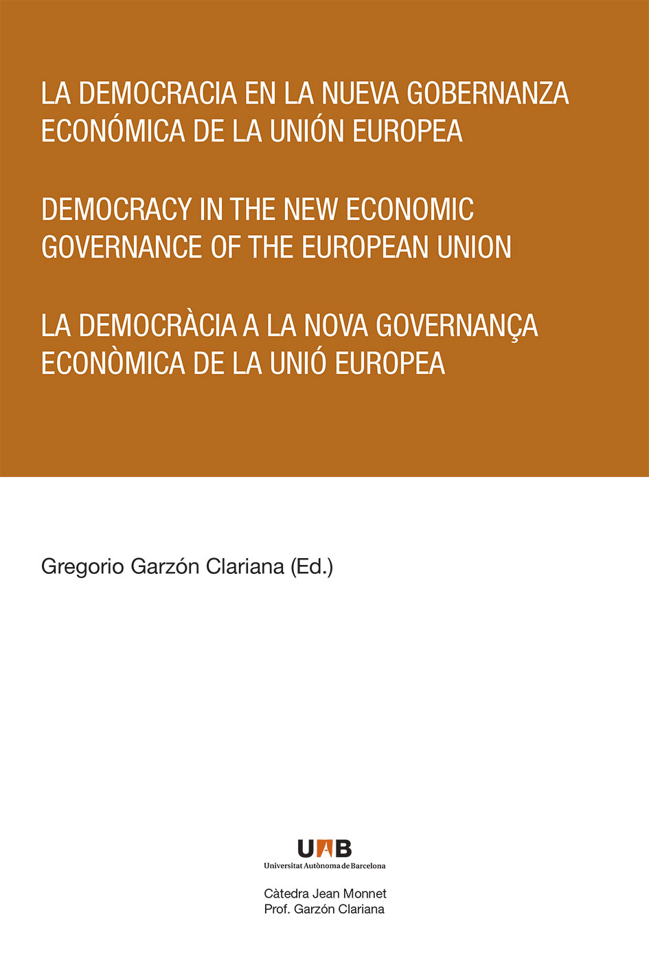 La democracia en la nueva gobernanza económica de la Unión Europea