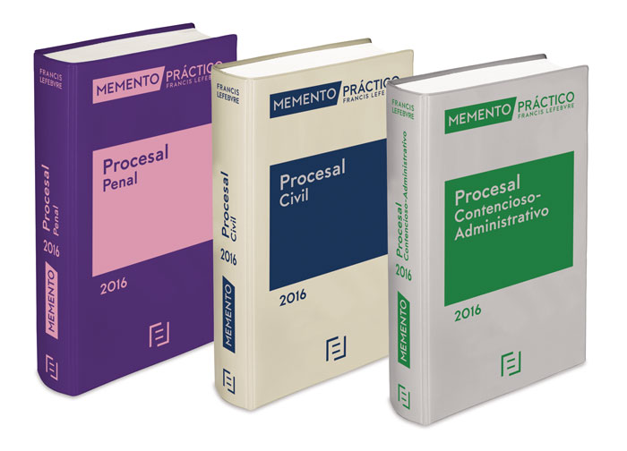 Pack memento práctico procesal civil 2016 + memento práctico procesal penal 2016 + memento practico procesal contencioso administrativo 2016