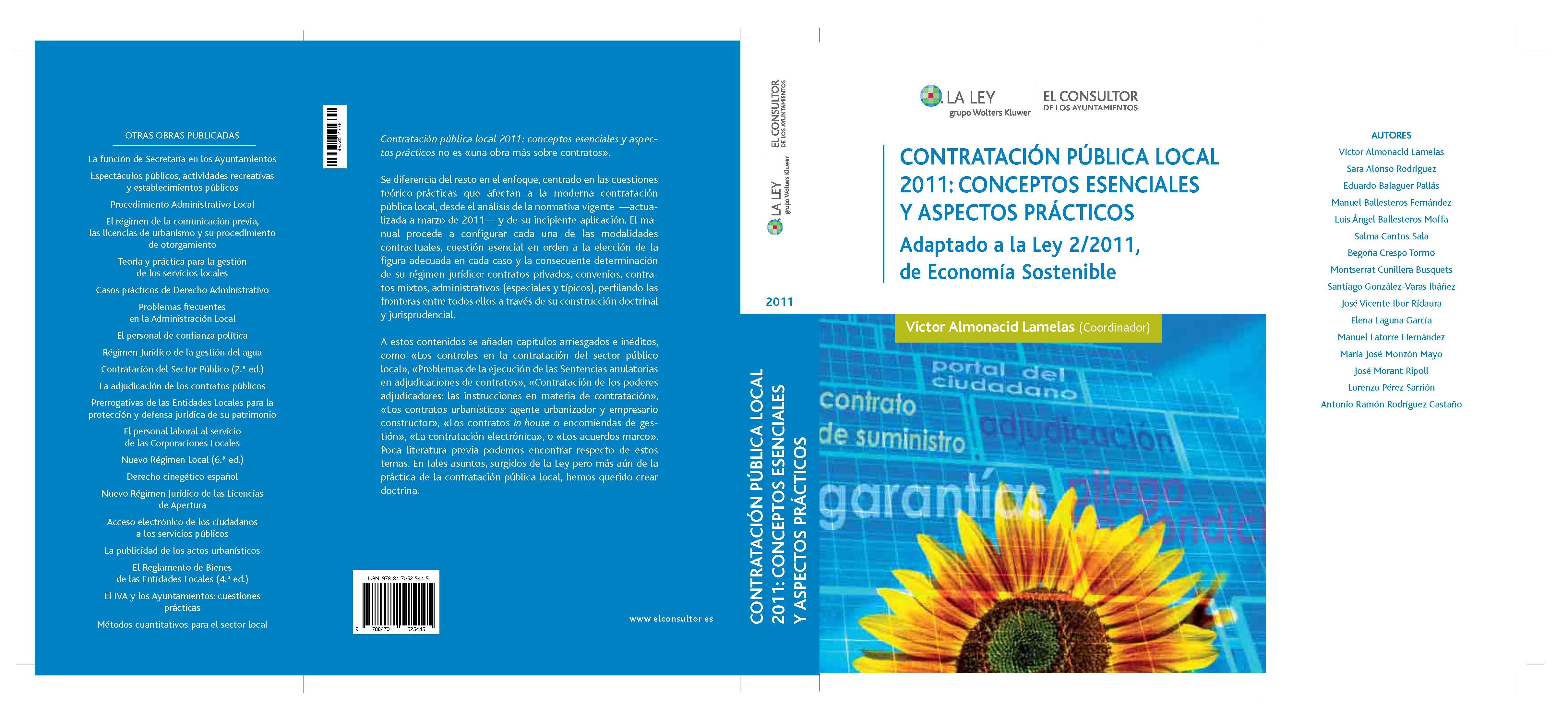 Contratación pública local 2011: conceptos esenciales y aspectos prácticos